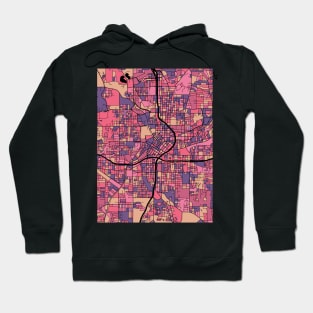 Atlanta Map Pattern in Purple & Pink Hoodie